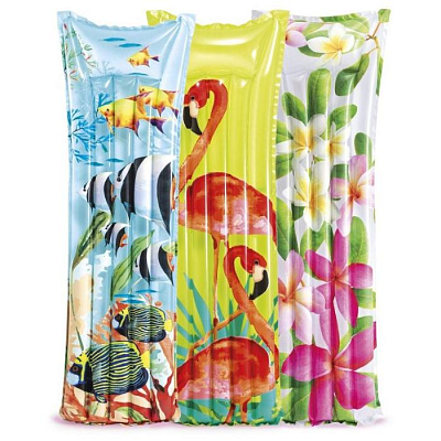 Матрас для плавания 183х69см, до 100кг, 3 вида,