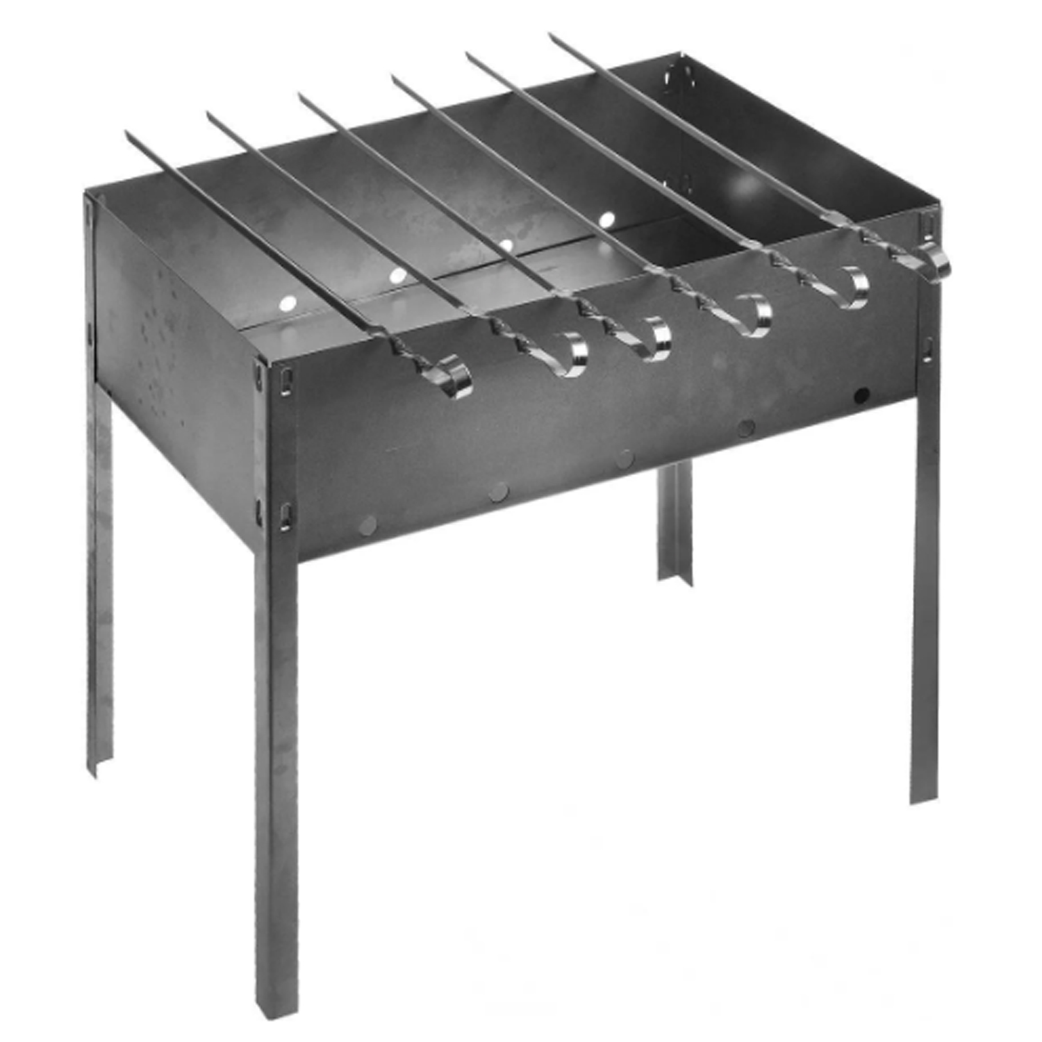 Мангал 500х300х500 Бастион толщина 0,5мм + 5*370 шампуров