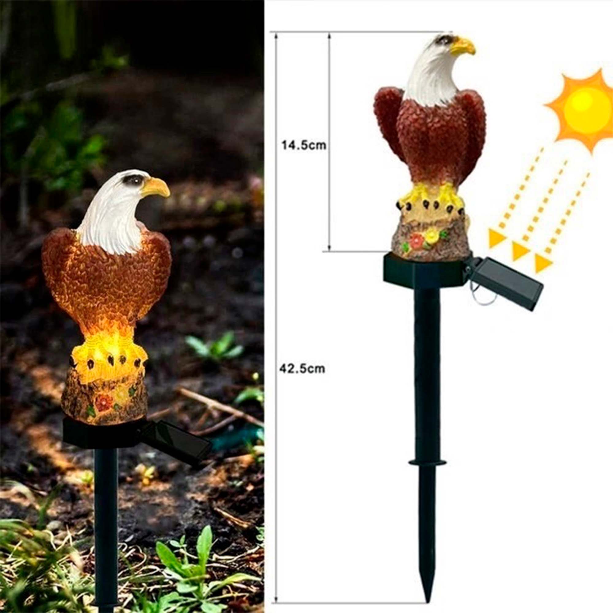 Светильник садовый на солнечной батарее 42см Орел