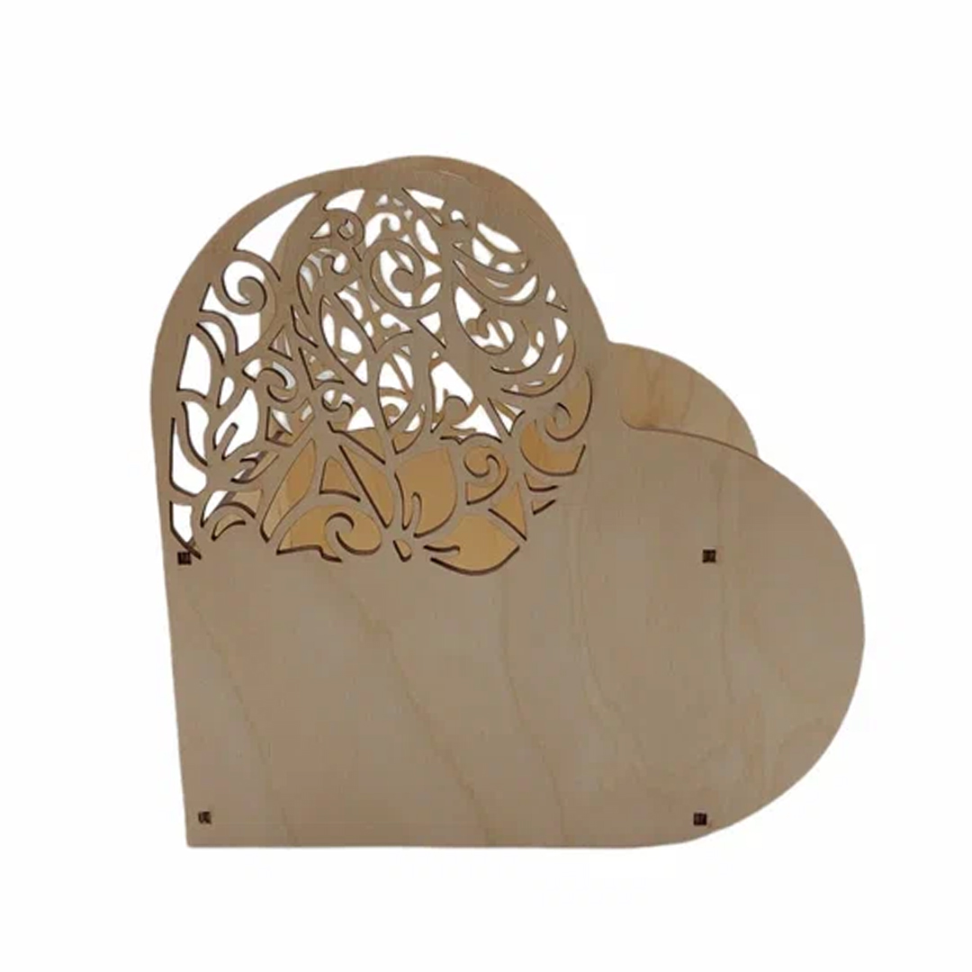 Кашпо 20х20х1,5см ДомВуд Сердце Экошпон Ф275