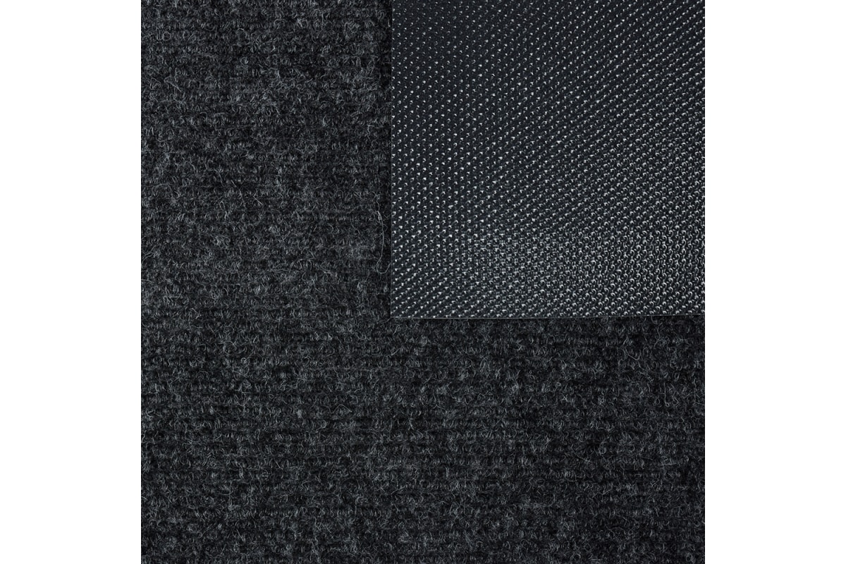 Коврик придверный 60х90см влаговпитывающий, ребристый “TRIP” "VORTEX", серый 