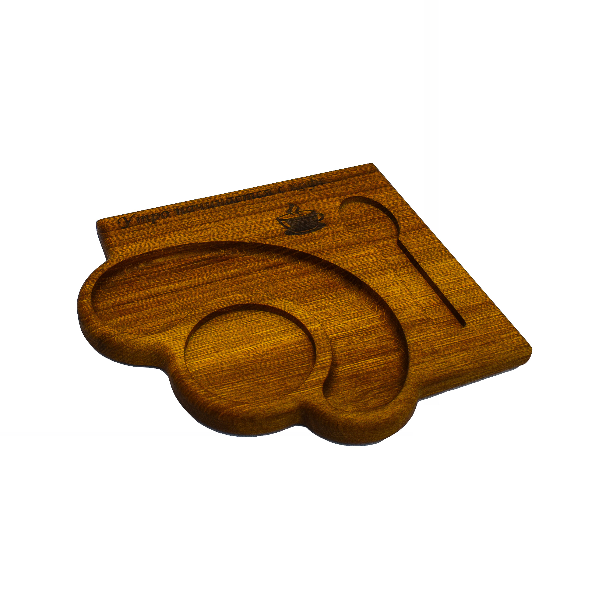 Менажница 23х25х2см ДомВуд Утро с кофе Ясень Я283