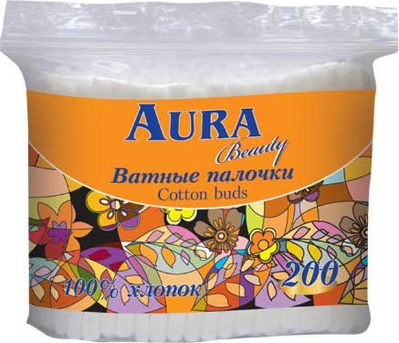 Ватные палочки 200шт АУРА пакет 