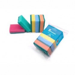 Губка бытовая поролоновая  "Супер" 5 шт. (100/70/20) 30/1 (30/1)