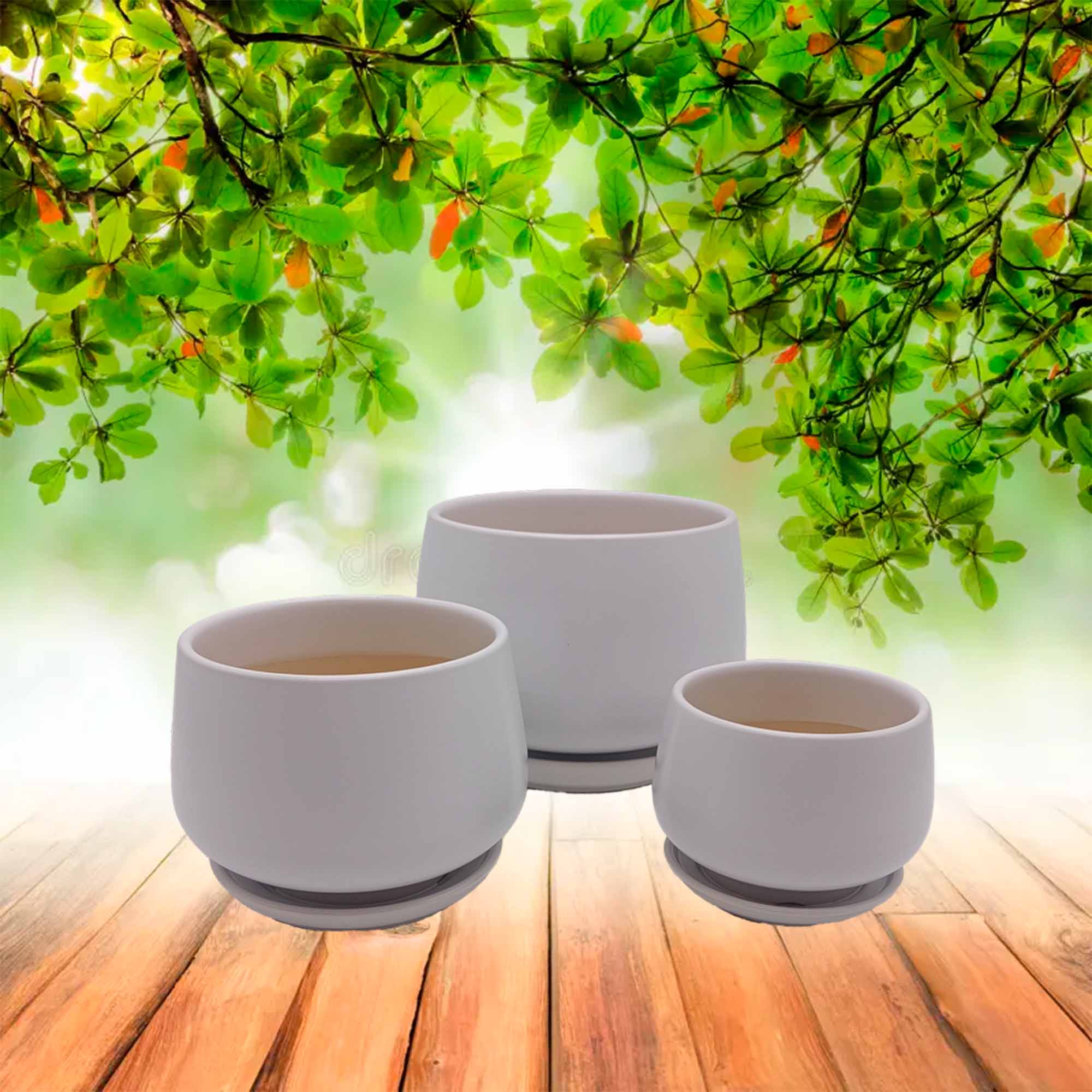 Набор горшков для цветов 3шт 0,8л; 1,5л; 3,2л РД85820