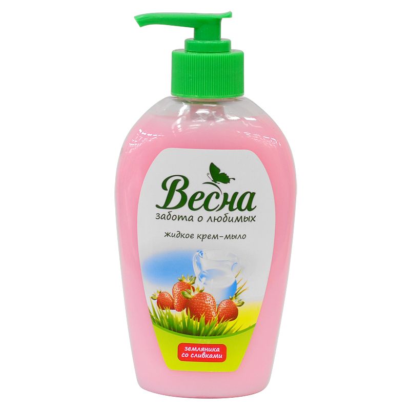 Мыло жидкое 280мл Весна Земляника со сливками