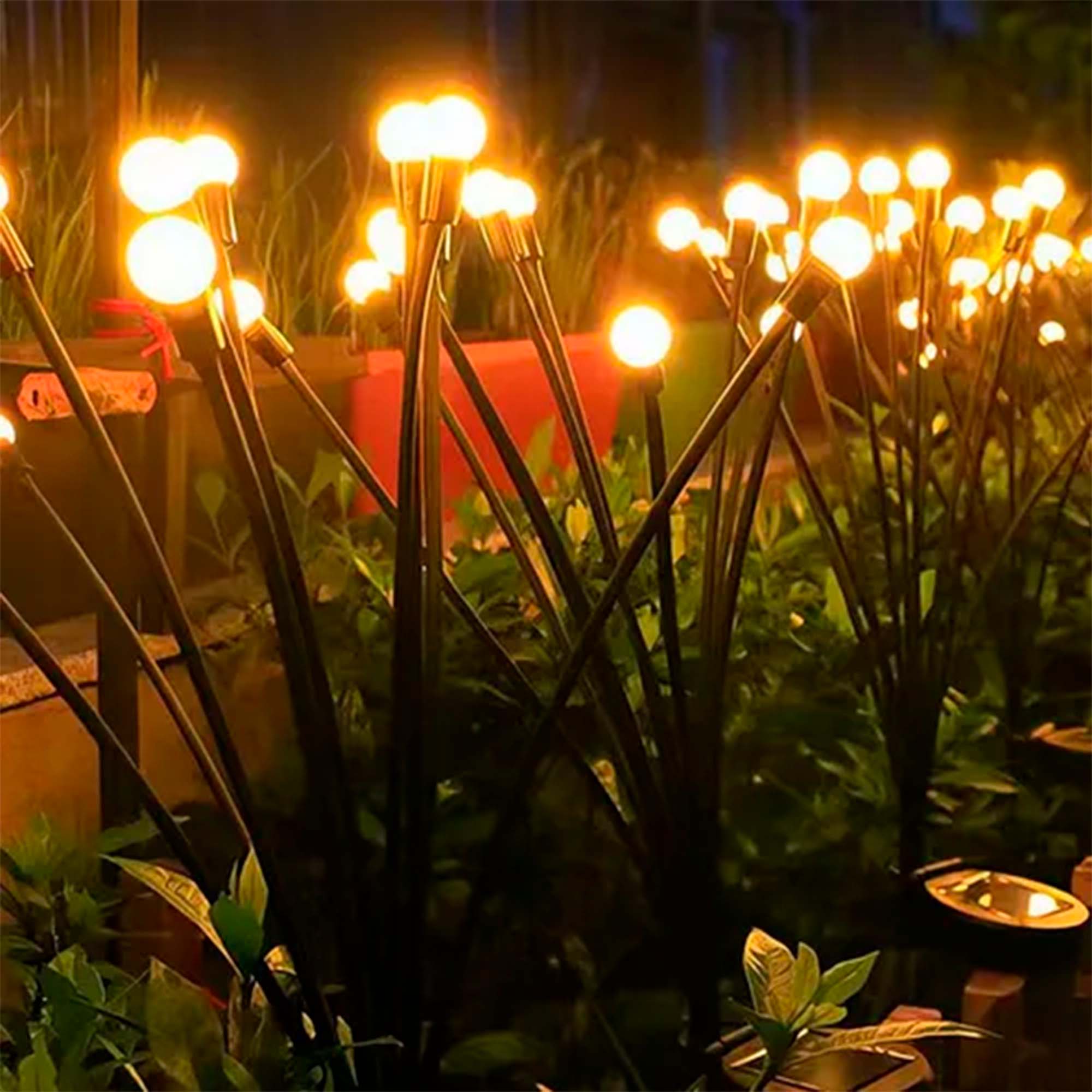 Светильник садовый на солнечной батарее 10 ламп