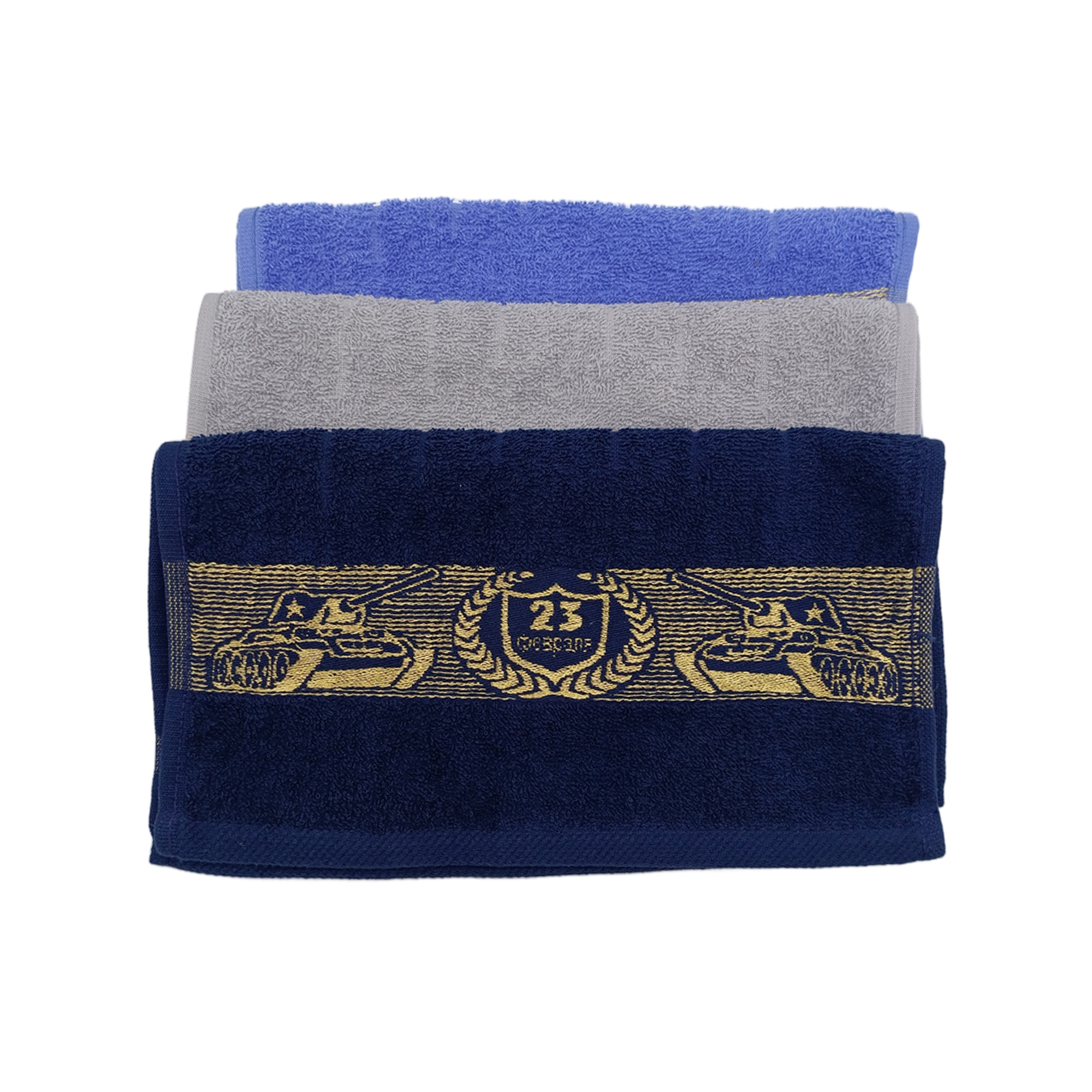 Полотенце 30х60см, 23 Февраля, махровое, хлопок