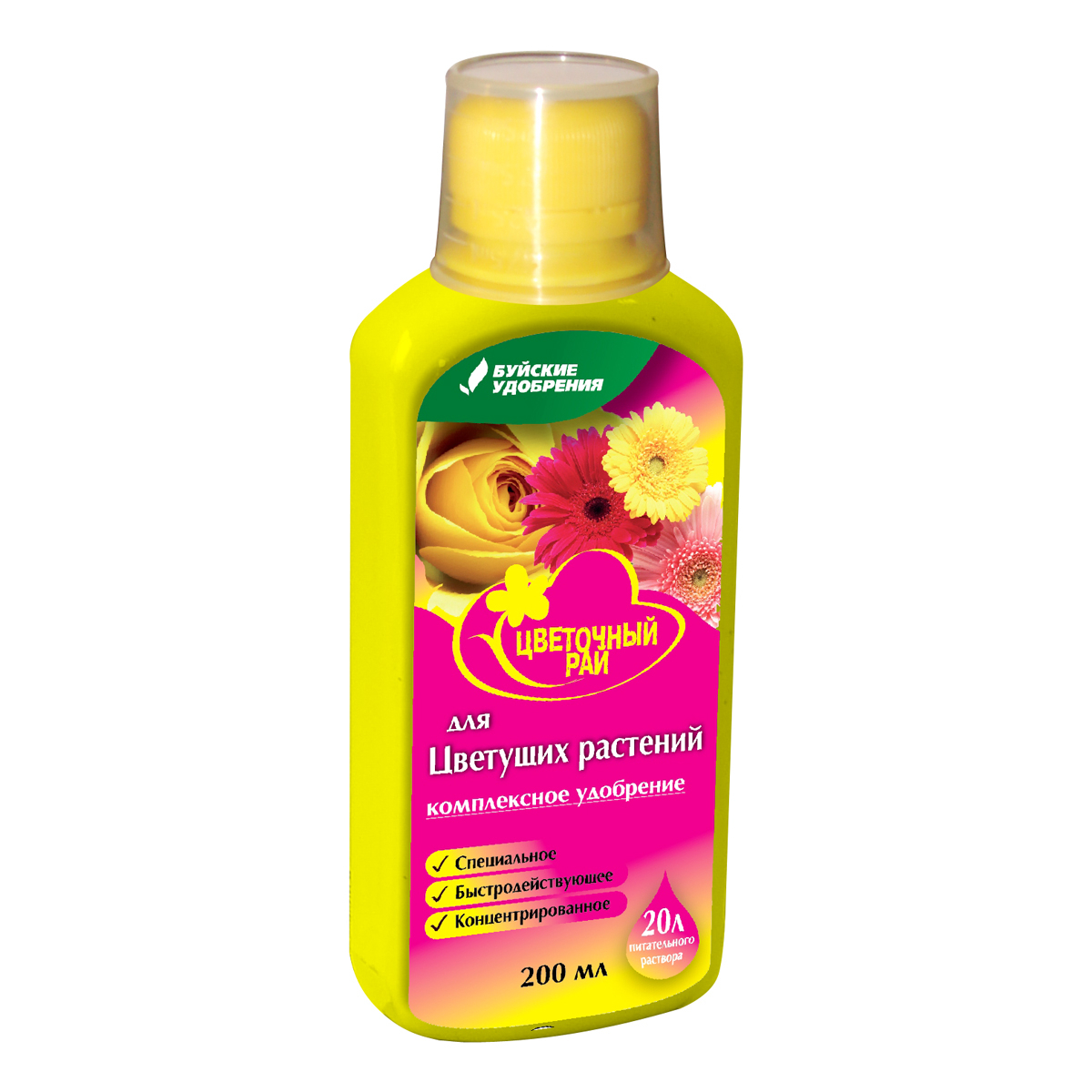 Удобрение 0,2л ЖКУ "Цветочный рай" для цветущих комнатных и садовых растений