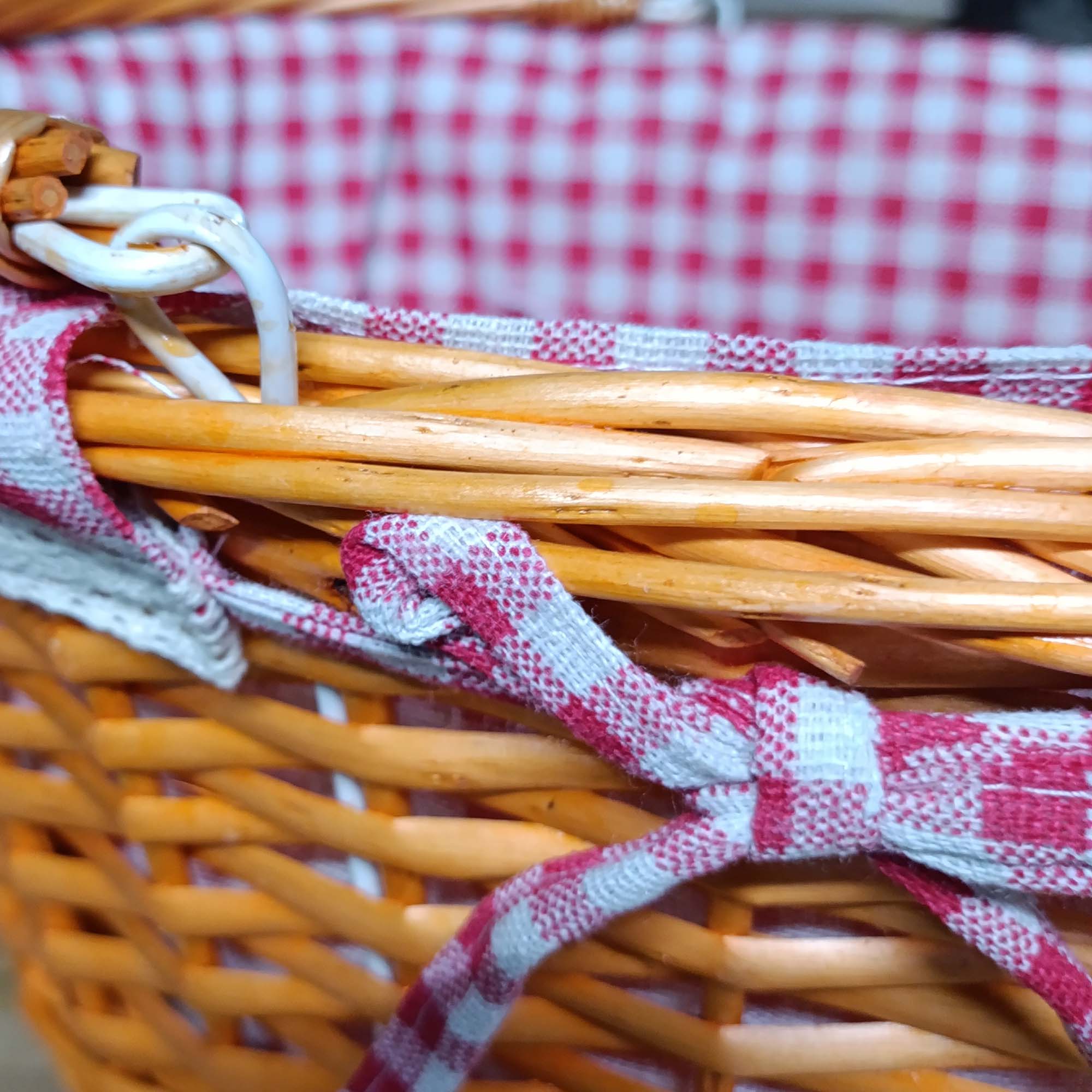 Корзина для пикника с тканью 37х28см РД82089