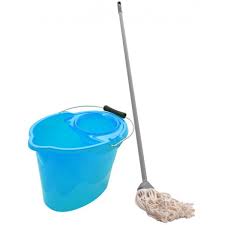 Набор для уборки "Ориджинал"  ведро со сливом и отжимом,швабра  небесный