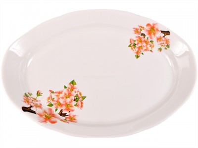Блюдо овал 33см ф.653 "Идиллия" "Яблоневый цвет"  9С1227Ф34