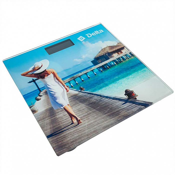 Весы напольные электронные DELTA D-9306 "Лазурный берег": 180 кг, 28*28см  (10)