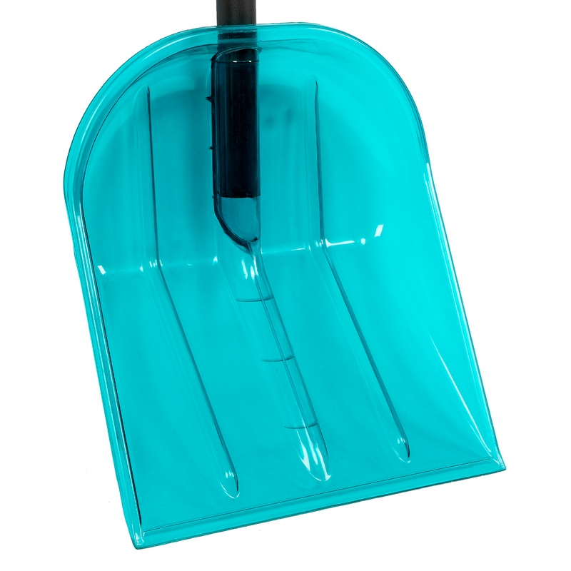 Лопата для снега 340х385х1340мм, поликарбонат, алюминиевый черенок, ПВХ оплетка, LUXE//Palisad