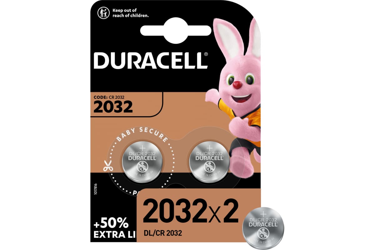 Батарейка Duracell CR2032 таблетка (2шт)
