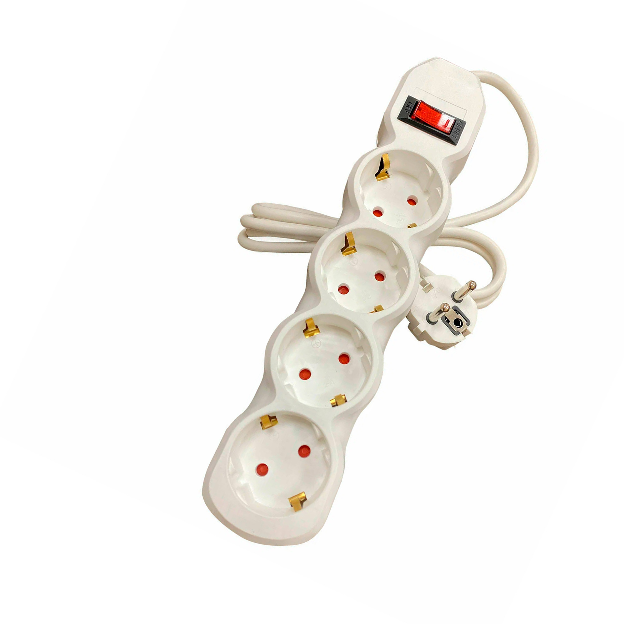 Фильтр сетевой 3м СУ10-005 16 А 5 гн с кнопкой ПВС 3х1 ЧЕРН (термоусадка)