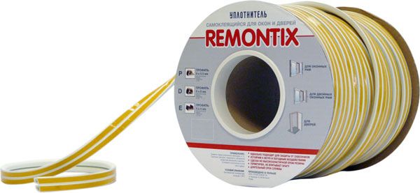 Уплотнитель Р100м  9х5,5мм белый Remontix Р-Profile