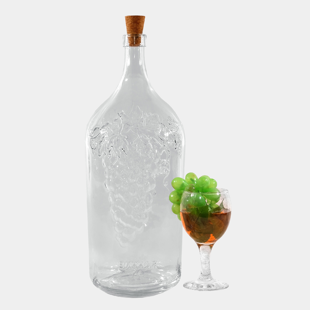 Бутыль 3,0л 82-034-КП20 "Винная" проз. с пробкой