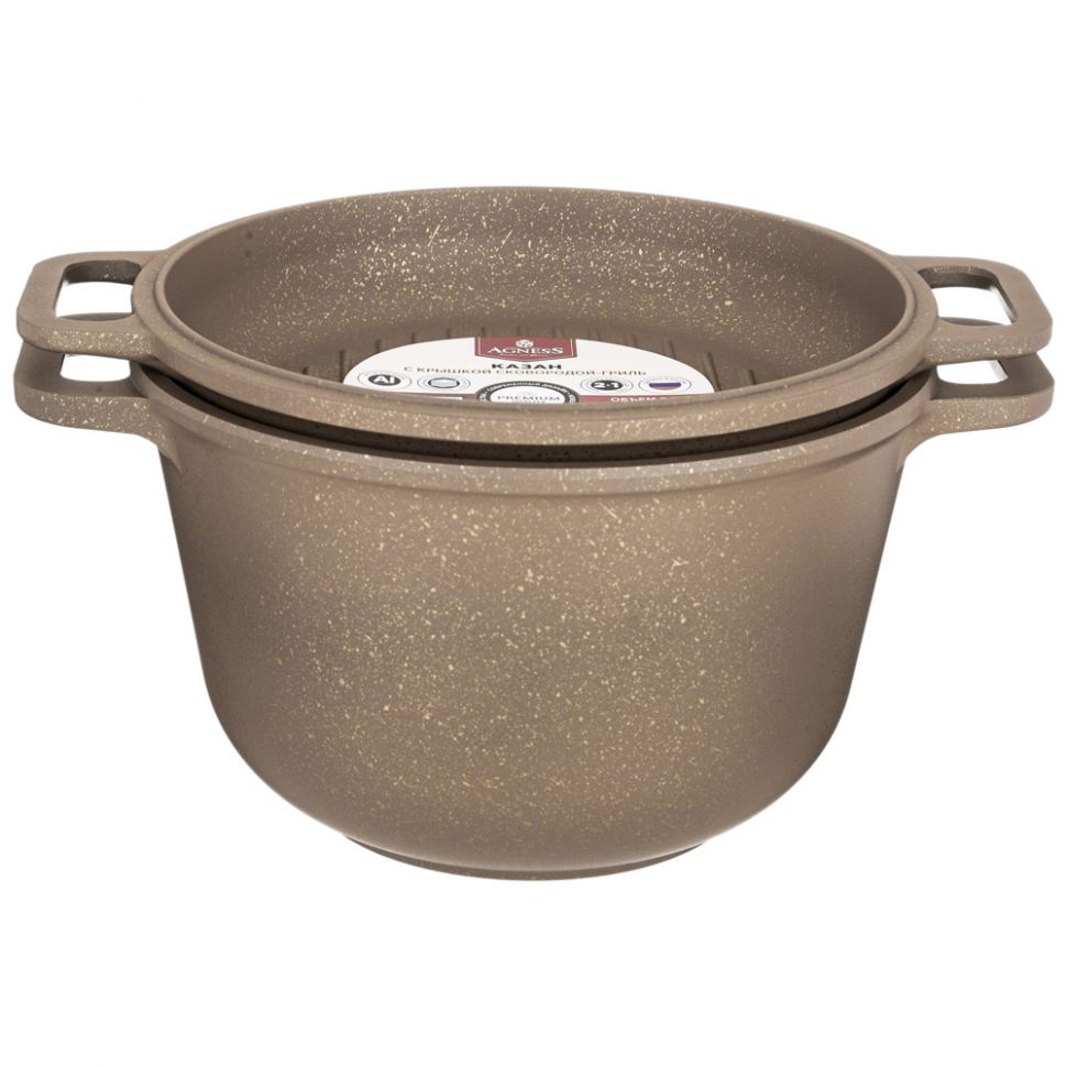 Казан 5л с крышкой гриль Agness "Экселент" 