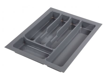Лоток для столовых приборов 31,5х25,5х4,2см серый