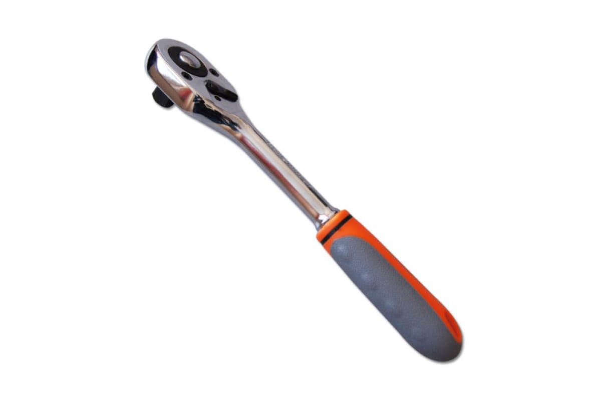 Ключ-трещотка  1/2" 45 зубьев CR-V с переключателем, двухкомпонентная ручка