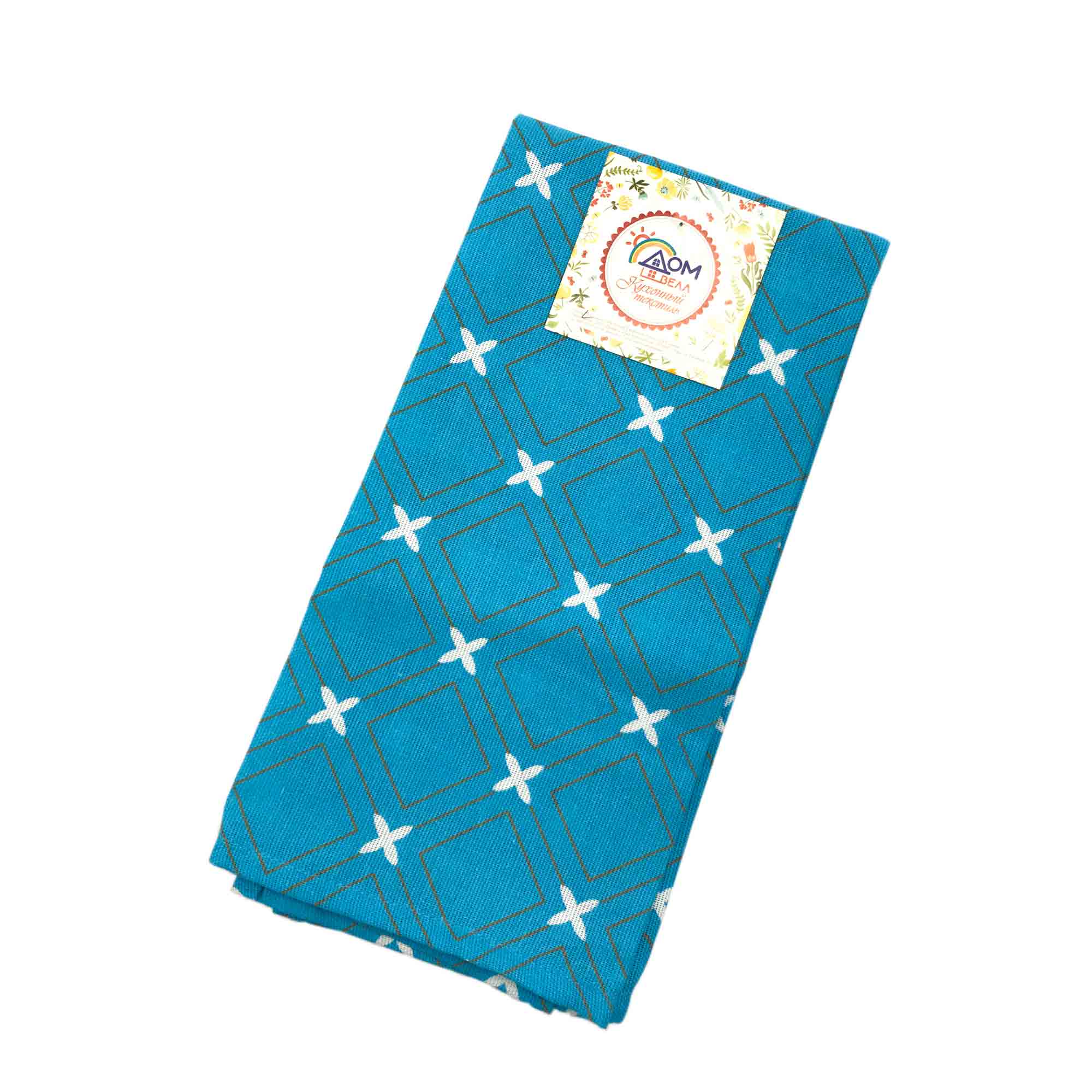 Полотенце из рогожки 50*75 ДомВелл Крестики 767/6п