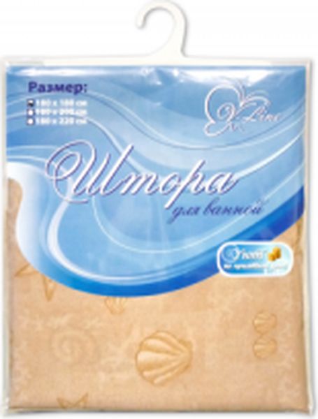 Штора для ванной 180х180см полиэстер в ассорт.