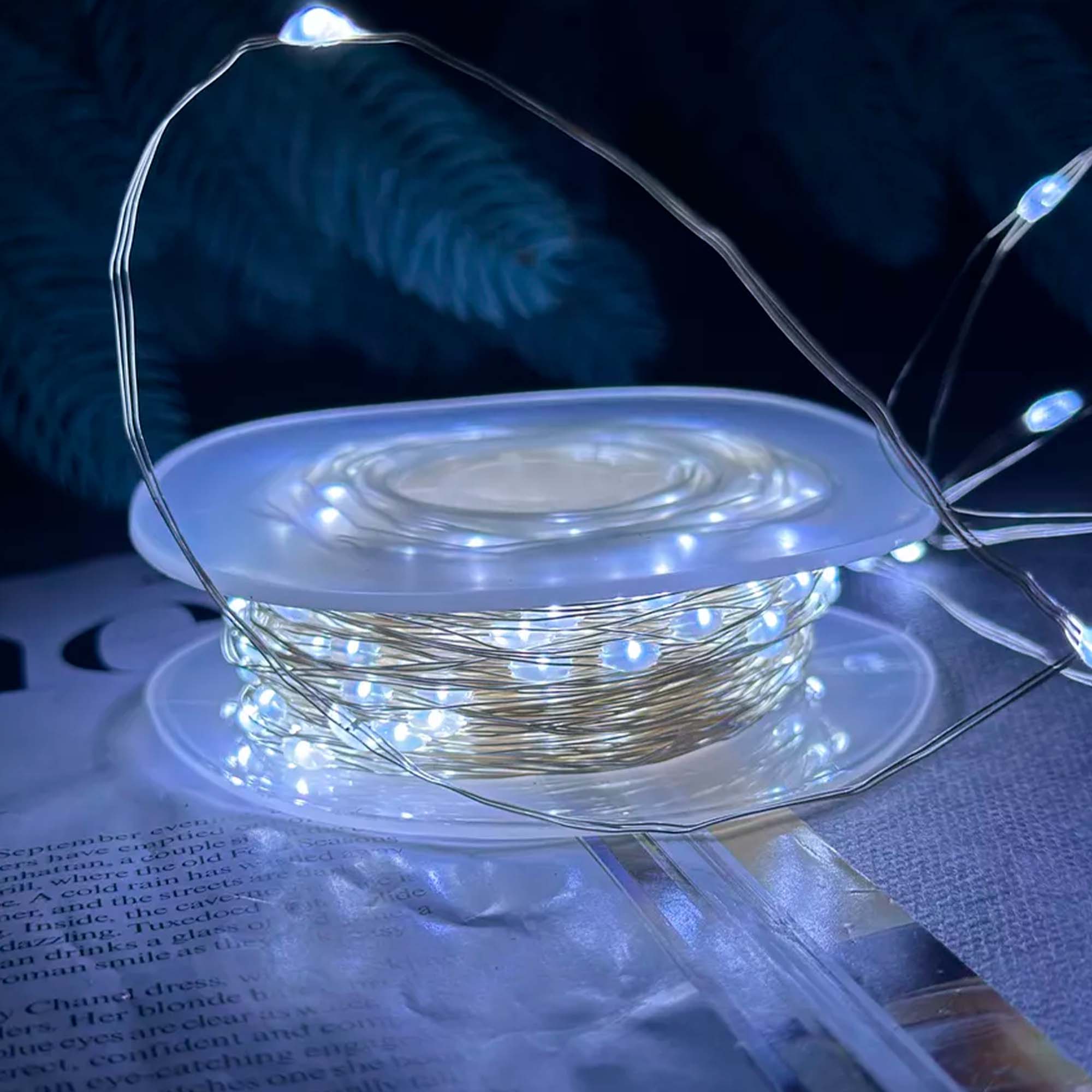 Гирлянда уличная "Роса" 50м, свечение белое холодное РД18263