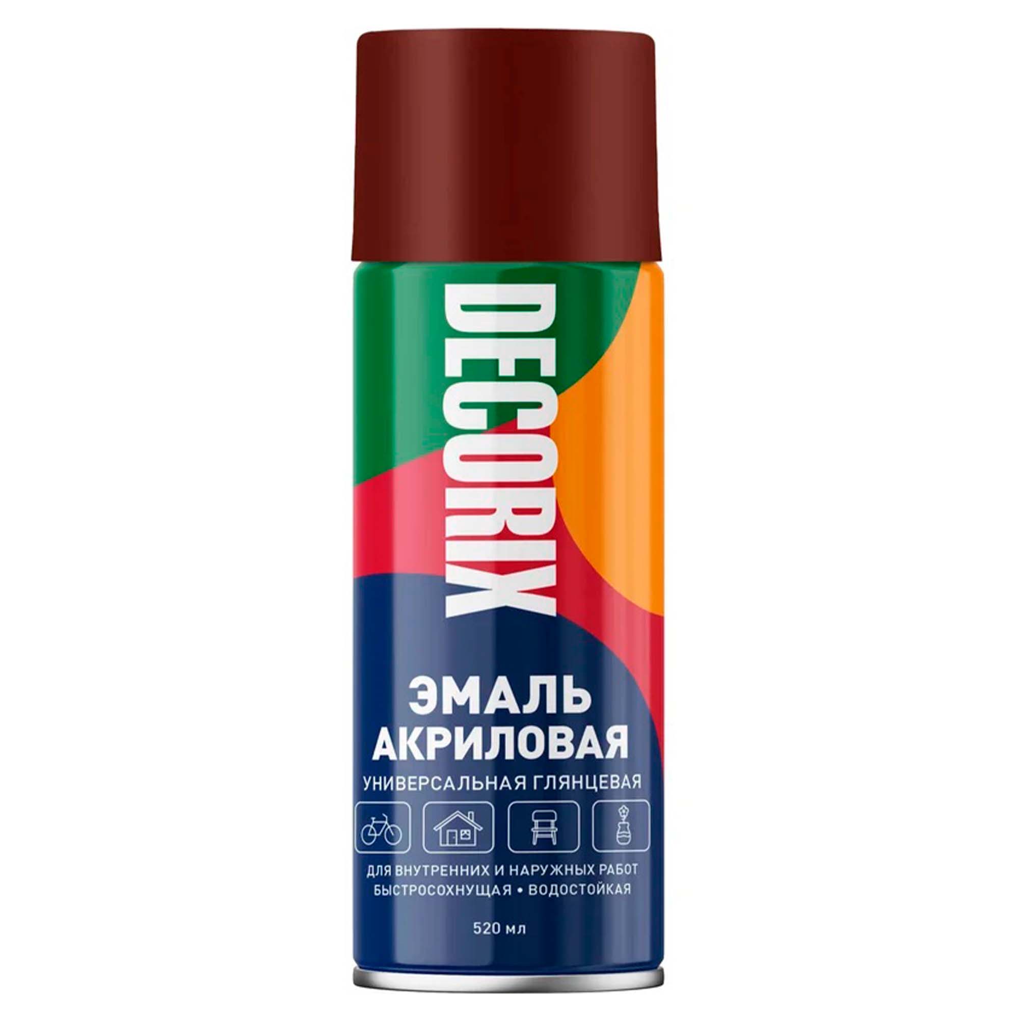 Эмаль аэроз. 520мл коричневый универсал DECORIX (А39 tile brown)