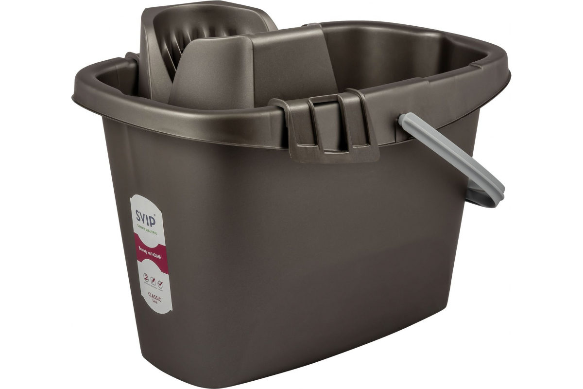 Ведро 13л МОП c отжимом "Step" антрацит