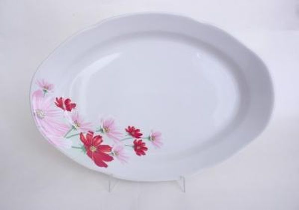 Блюдо овал 33см ф.653 "Идиллия" "Космея"  4С0361Ф34