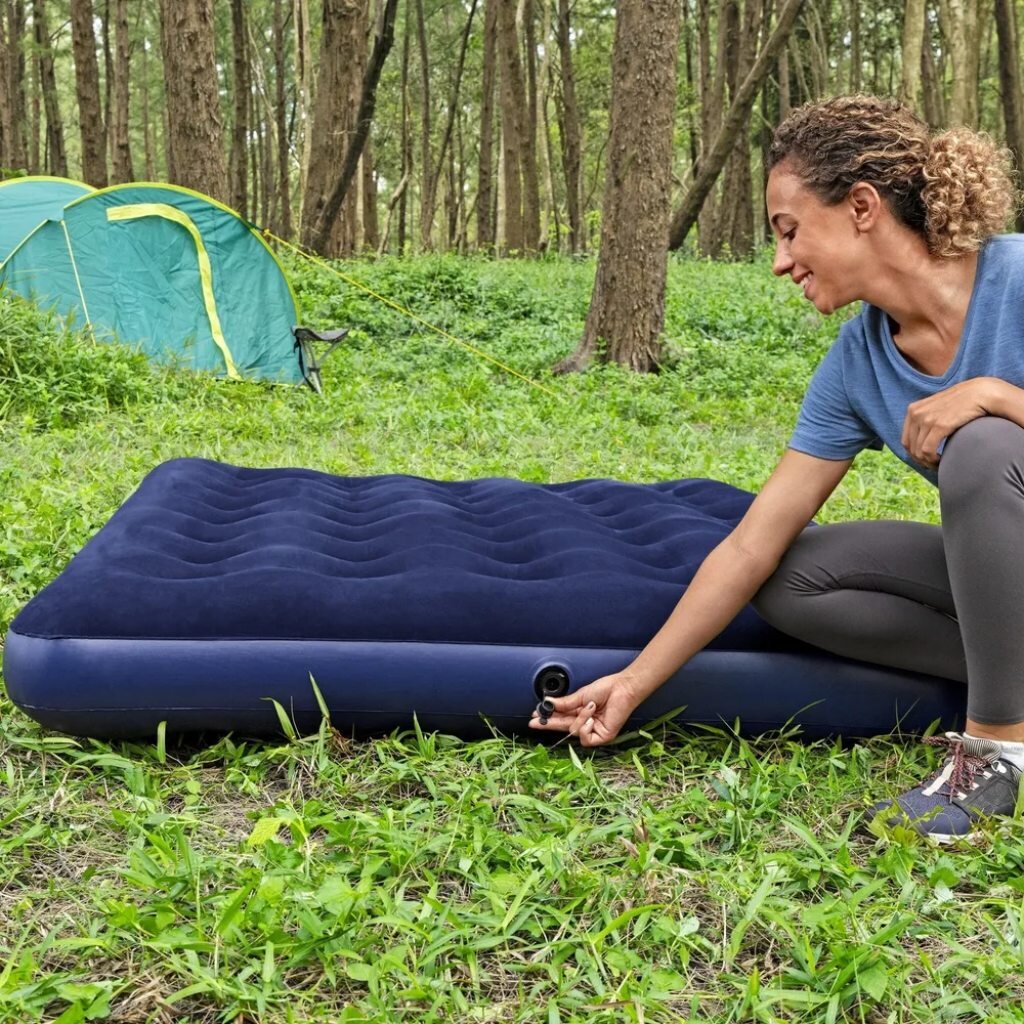 Матрас надувной флокированный 191х137х22см 2-х местный Double Full