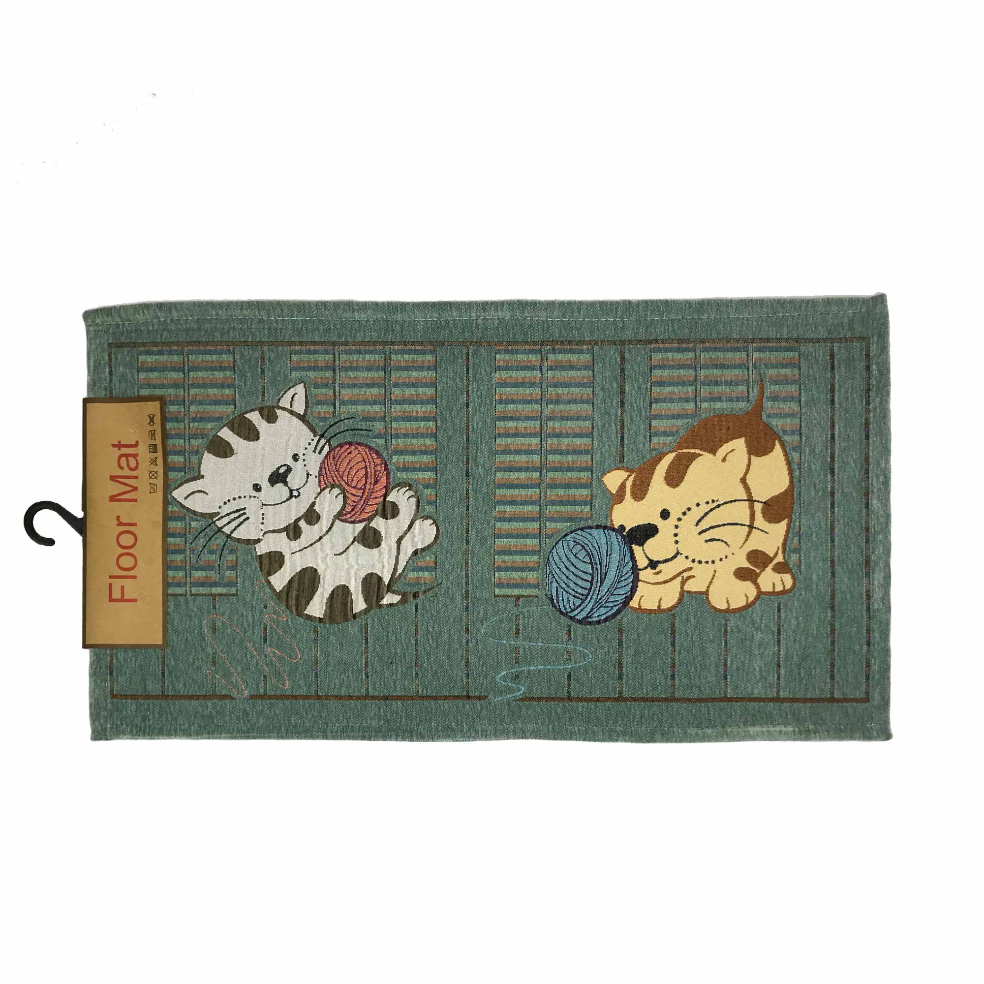 Коврик универсальный 45х80см КОТЯТА зеленый РД88708 Коврик универсальный 45х80см КОТЯТА зеленый РД88708
