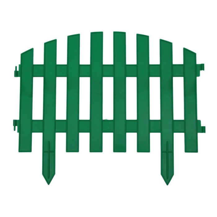 Забор декоративный № 4-зеленый 35х300, 7 секций