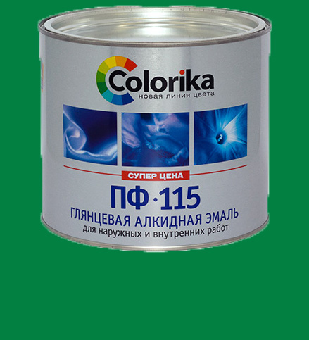 Эмаль ПФ-115 1,8кг ярко-зеленая "Colorika" 