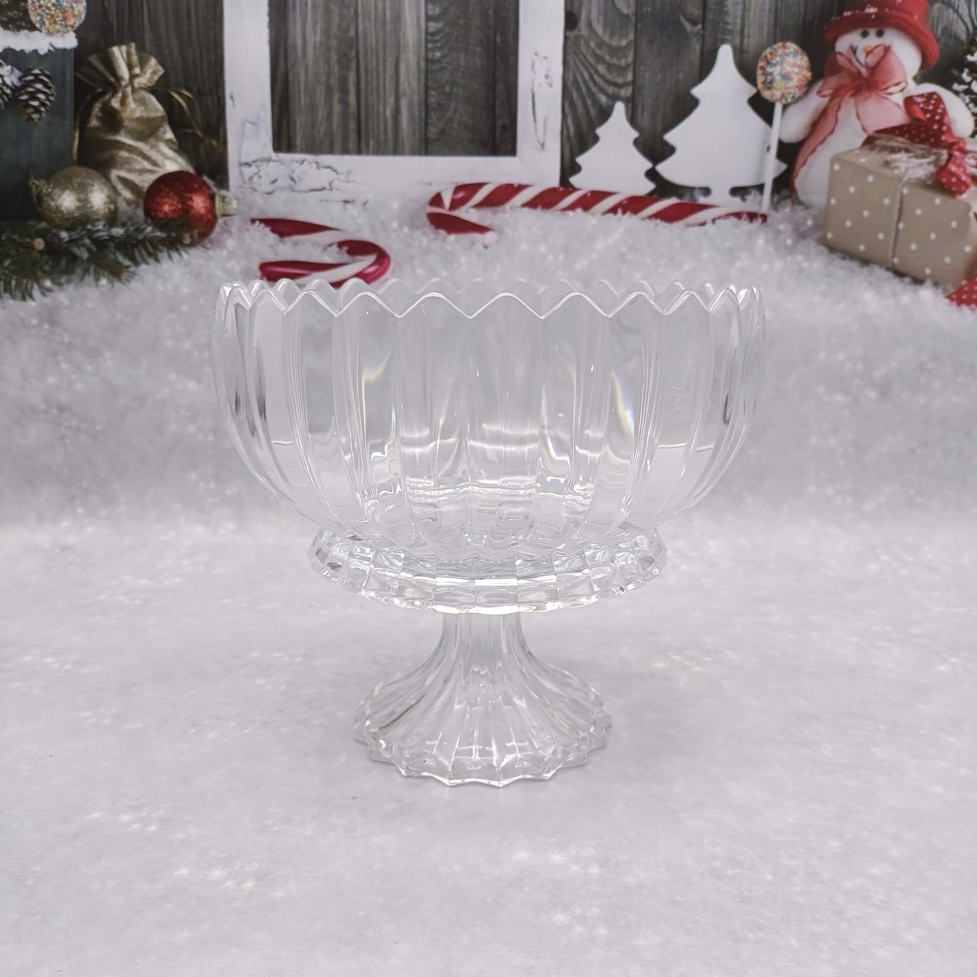 Конфетница 22х20,5см Лилия хрусталь РД19932