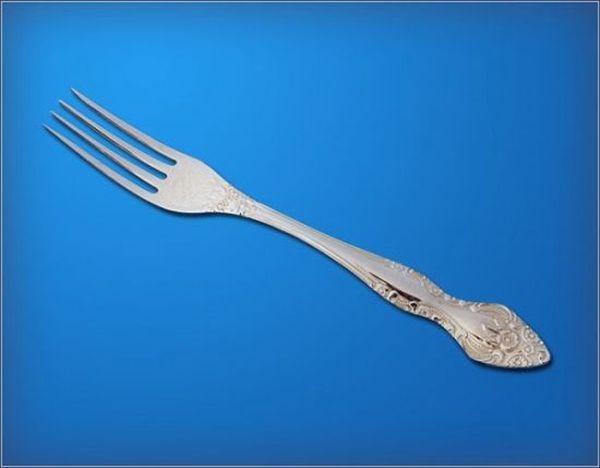 Вилка столовая "Тройка" с худож. росписью М-3