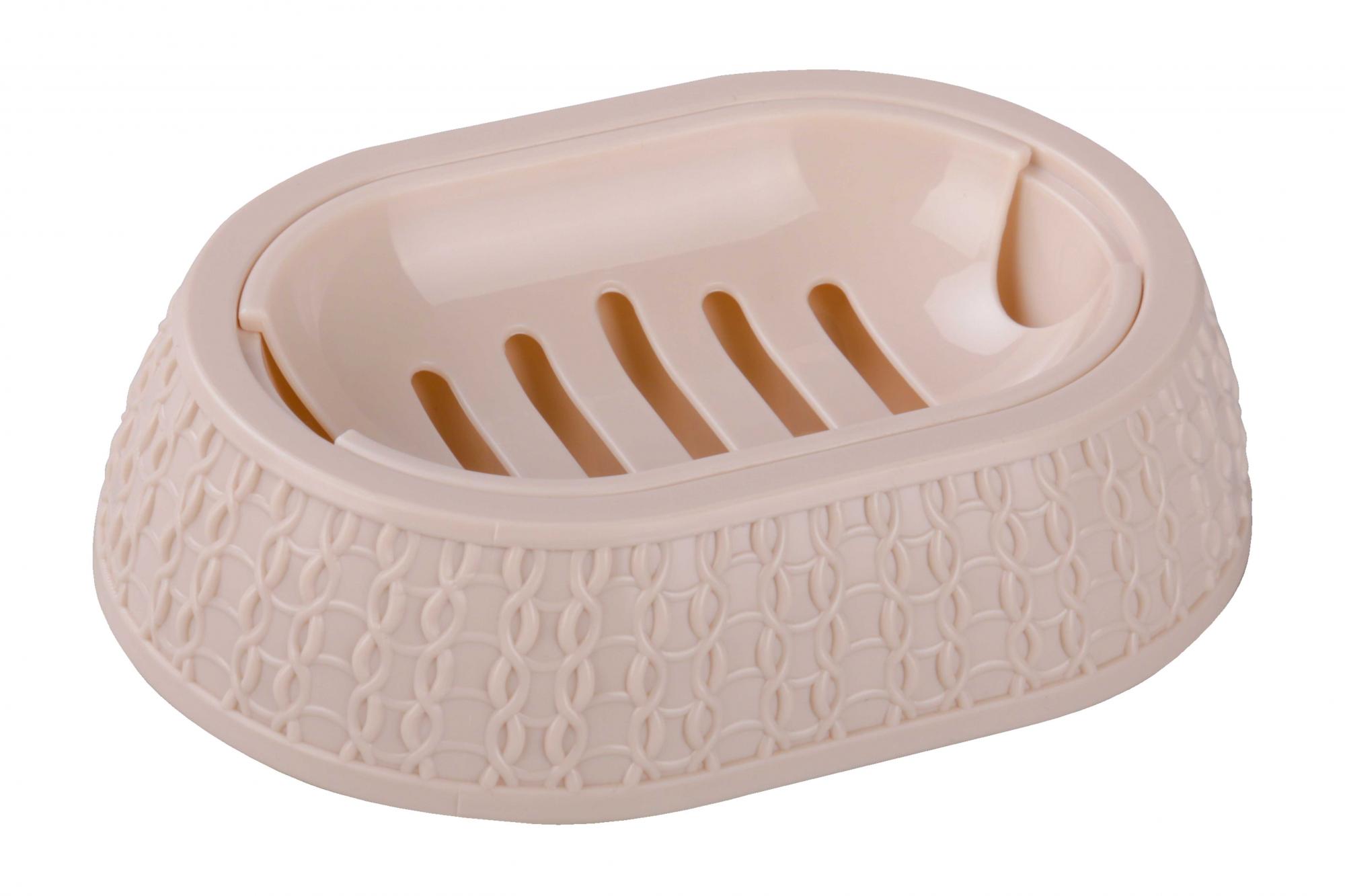 Мыльница "Вязаное плетение" бежевый