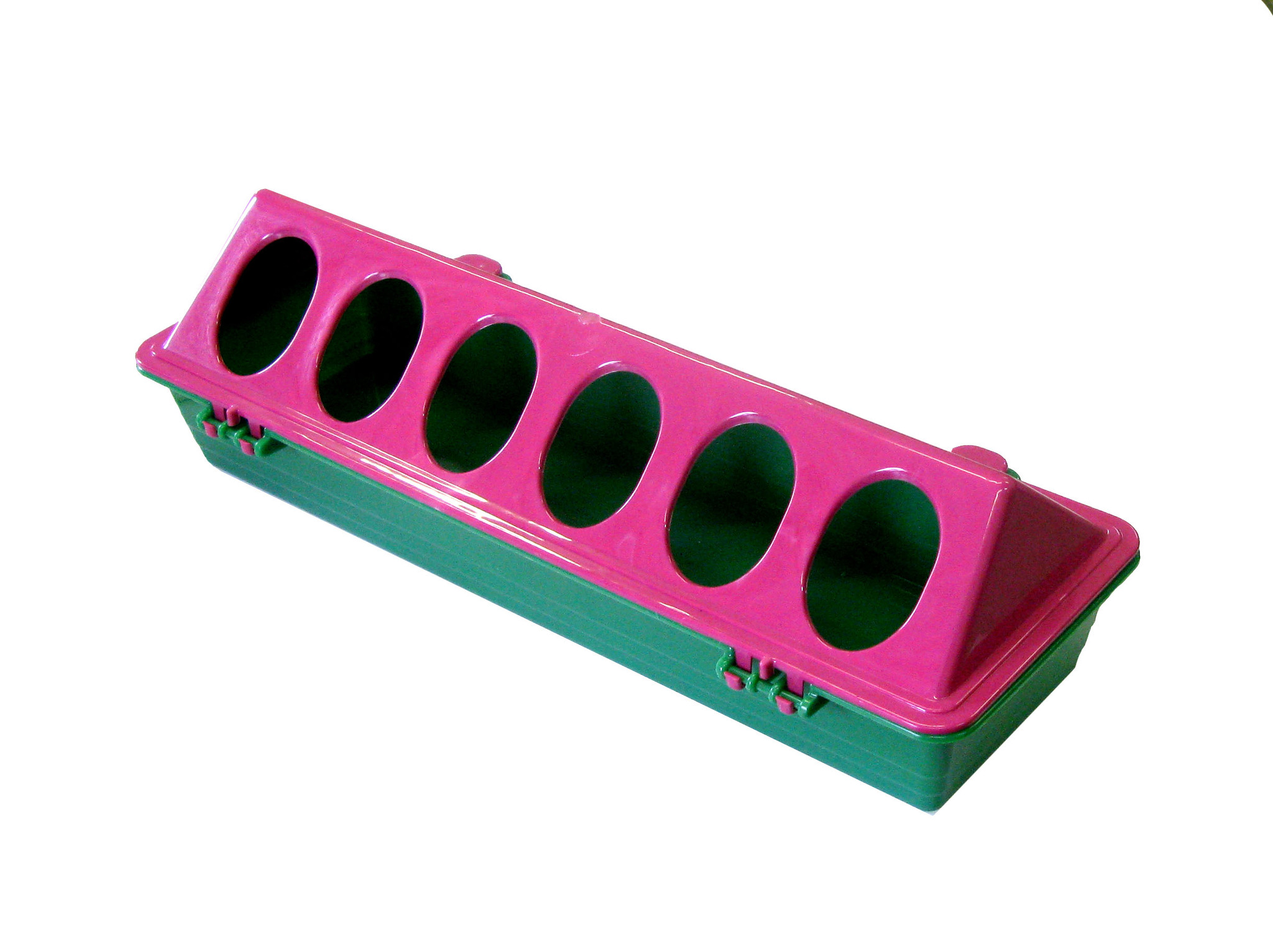 Кормушка д/птицы "Ряба" лотковая №4 овал отв. короткая 30см пластиковая