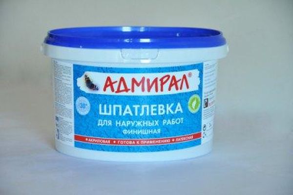 Шпатлевка акриловая 1,5кг д/наружных работ АДМИРАЛ