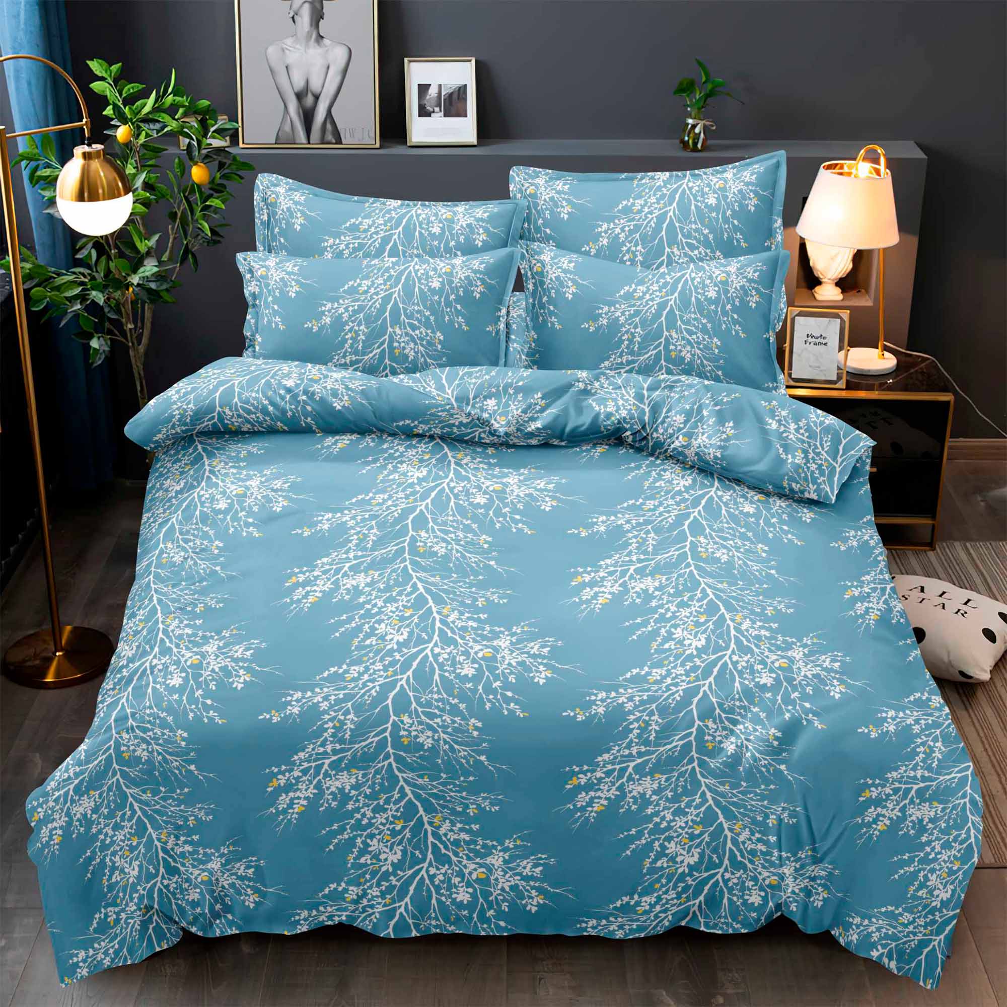 Комплект постельного белья 1,5 (70*70) ДомВелл МакоСатин Сновидение 5006 Ретро