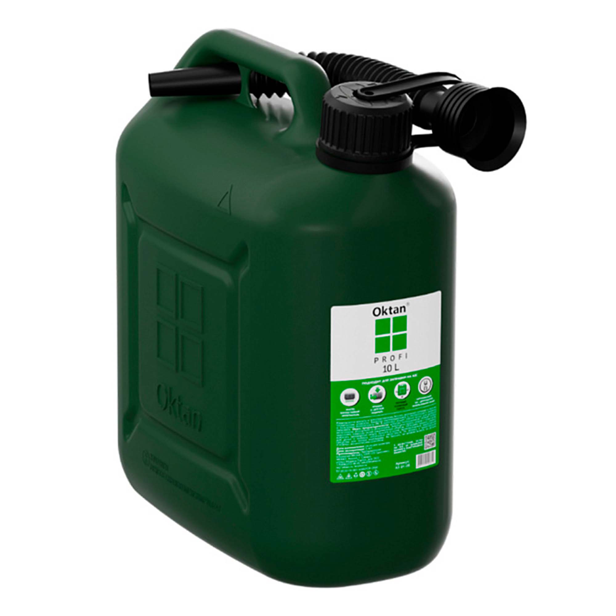 Канистра 10л ГСМ Oktan, Профи, Зеленый