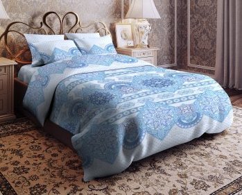Комплект постельного белья Евро (70*70) ДомВелл Бязь Соната 9175/2 Диана