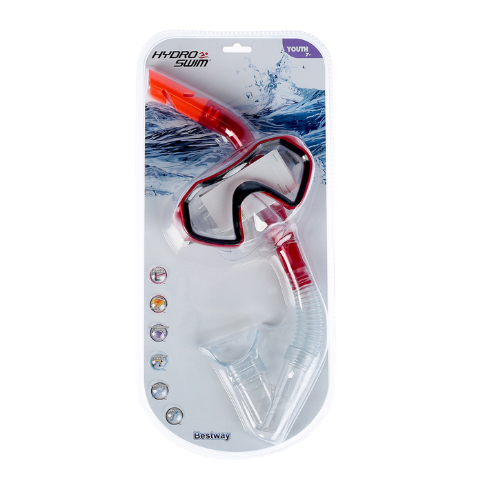 Набор для плавания Маска+трубка Sparkling Sea маска, трубка 7+