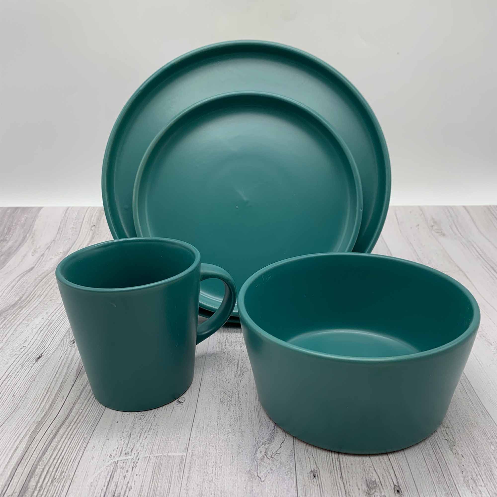 Набор столовый 16 предметов бирюзово-зеленый РД77122