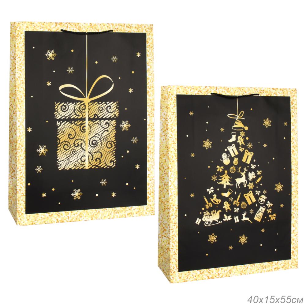 Пакет подарочный 40х55х15 362-21 Новый год 