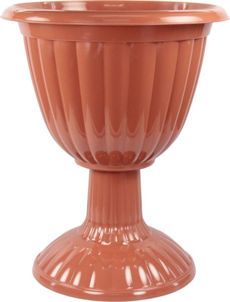 Вазон "Жасмин" на высокой ножке 12л. (корич.) М1556