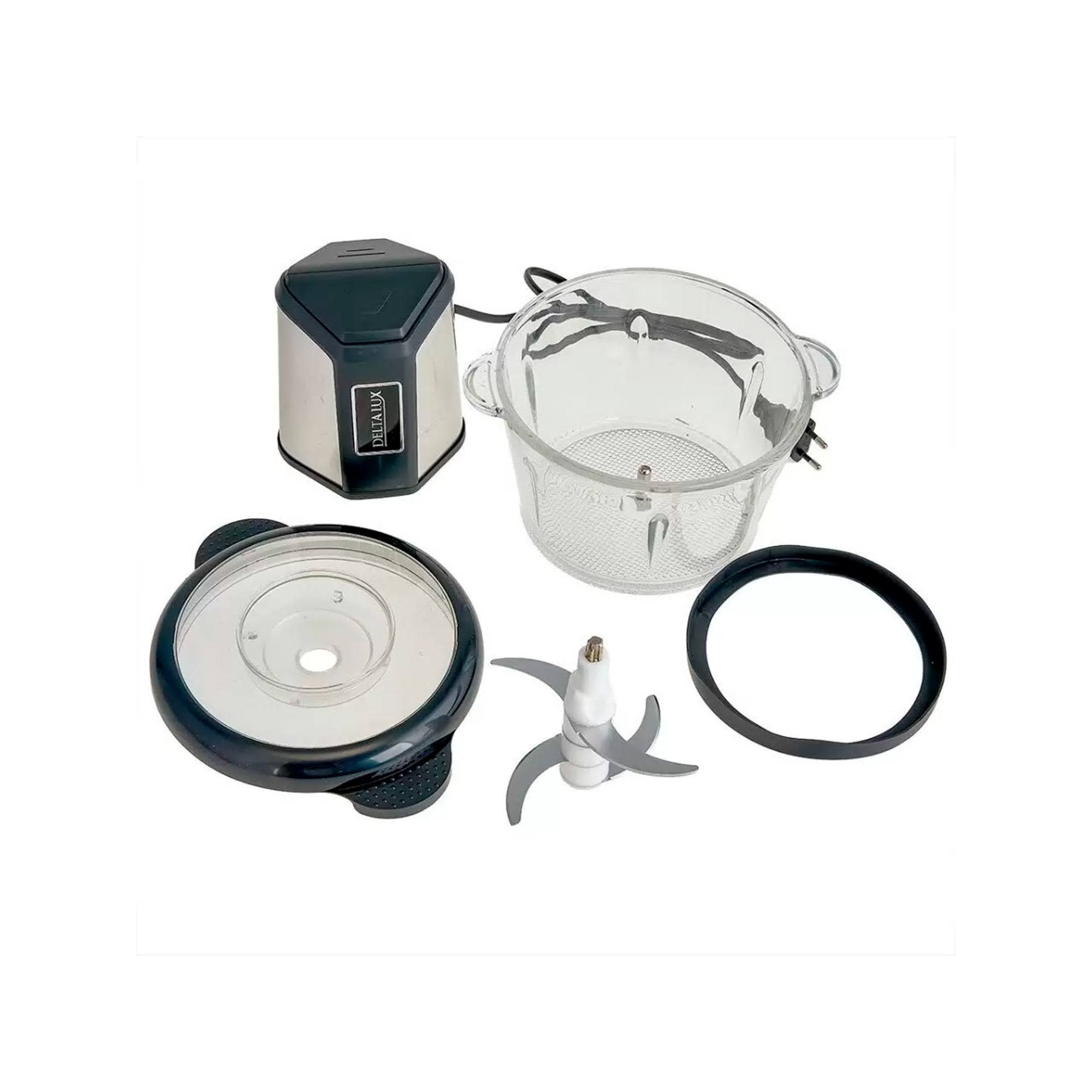 Измельчитель 800 Вт, DELTA LUX : стеклянная чаша 2 л, DE-7405