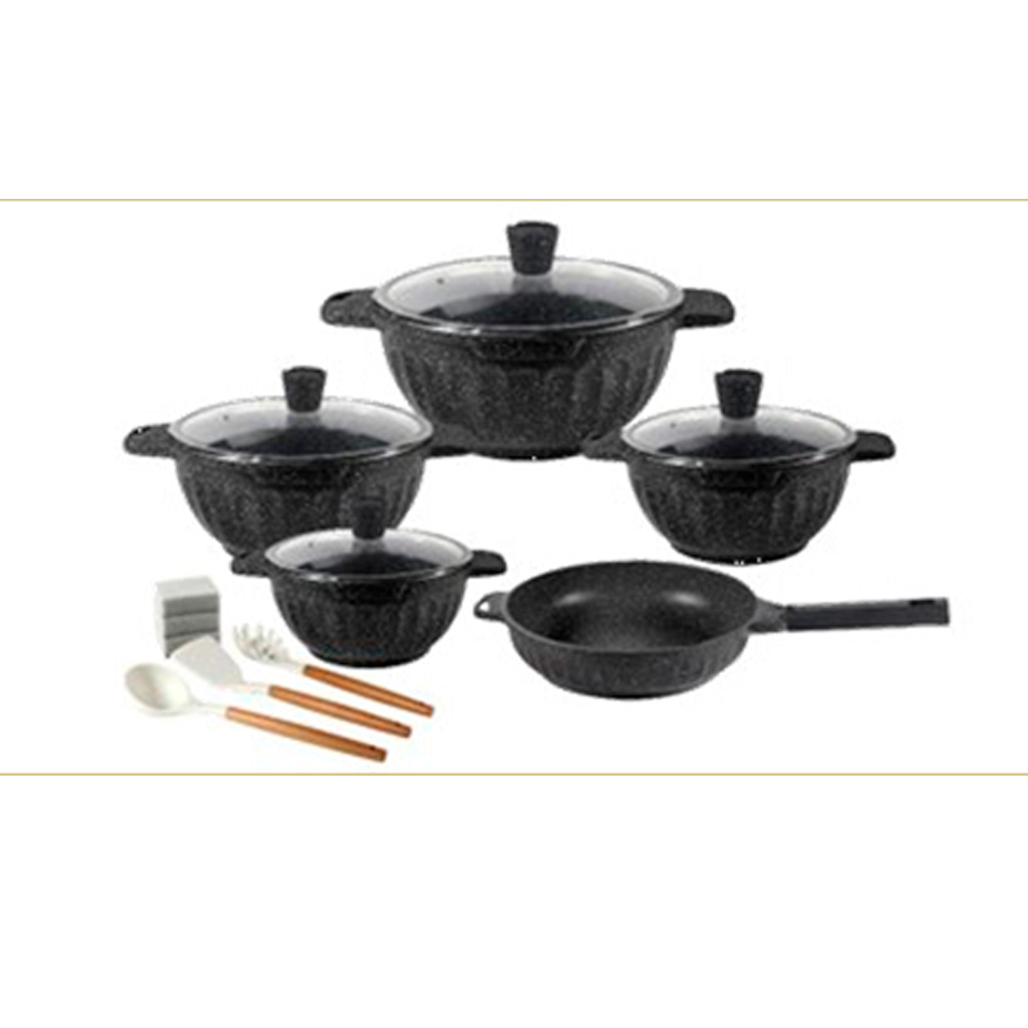 Набор посуды 9 пр. FLORENCE BLACK 
