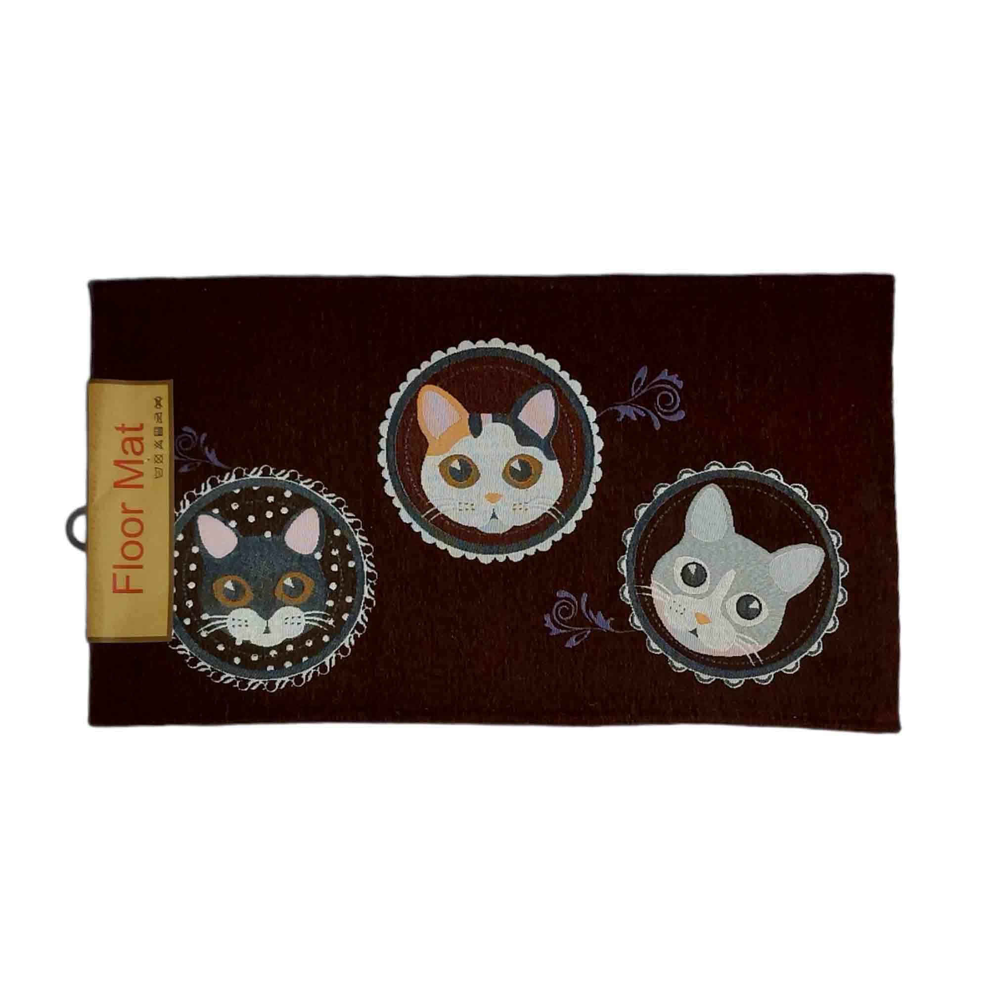 Коврик универсальный 45х80см КОШКИ коричневый РД88753 Коврик универсальный 45х80см КОШКИ коричневый РД88753